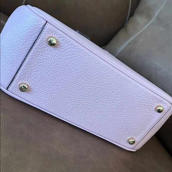 Coach Powder Pink Pebbled Leather Savannah Satchel - Picture 4 of 14